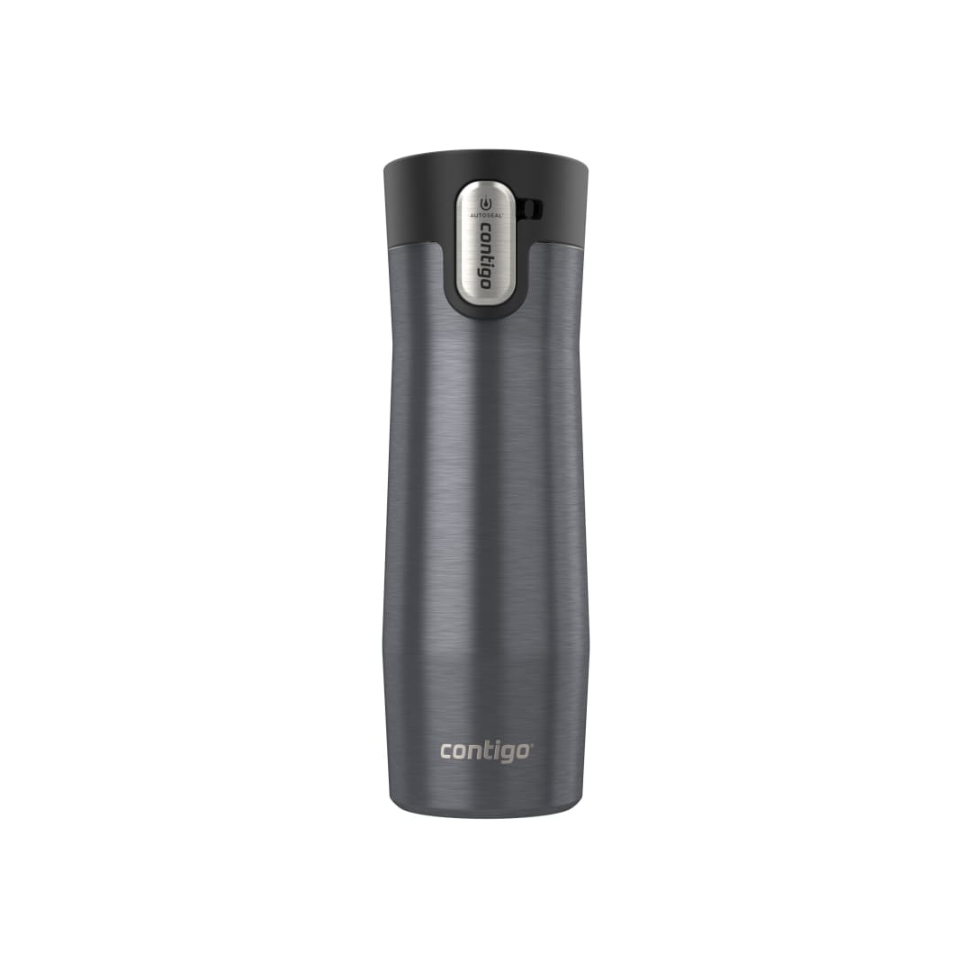 Contigo® Vaso Térmico AUTOSEAL® West Loop, Acero Inoxidable, 591 ml (20 oz), Aislamiento al Vacío y Tapa de Fácil Limpieza, Gris Metalizado