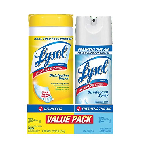 LYSOL® Disinfecting Spray Crisp Linen® 12.5 oz. + LYSOL® Disinfecting Wipes Lemon & Lime Blossom 35 ct.
