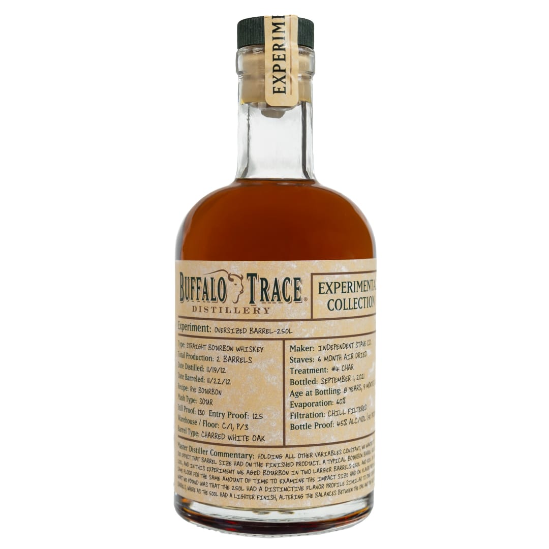 Buffalo Trace Distillery Experimental Collection Oversized Barrel 250L Rye Straight Bourbon Whiskey 375ml 90 Proof
