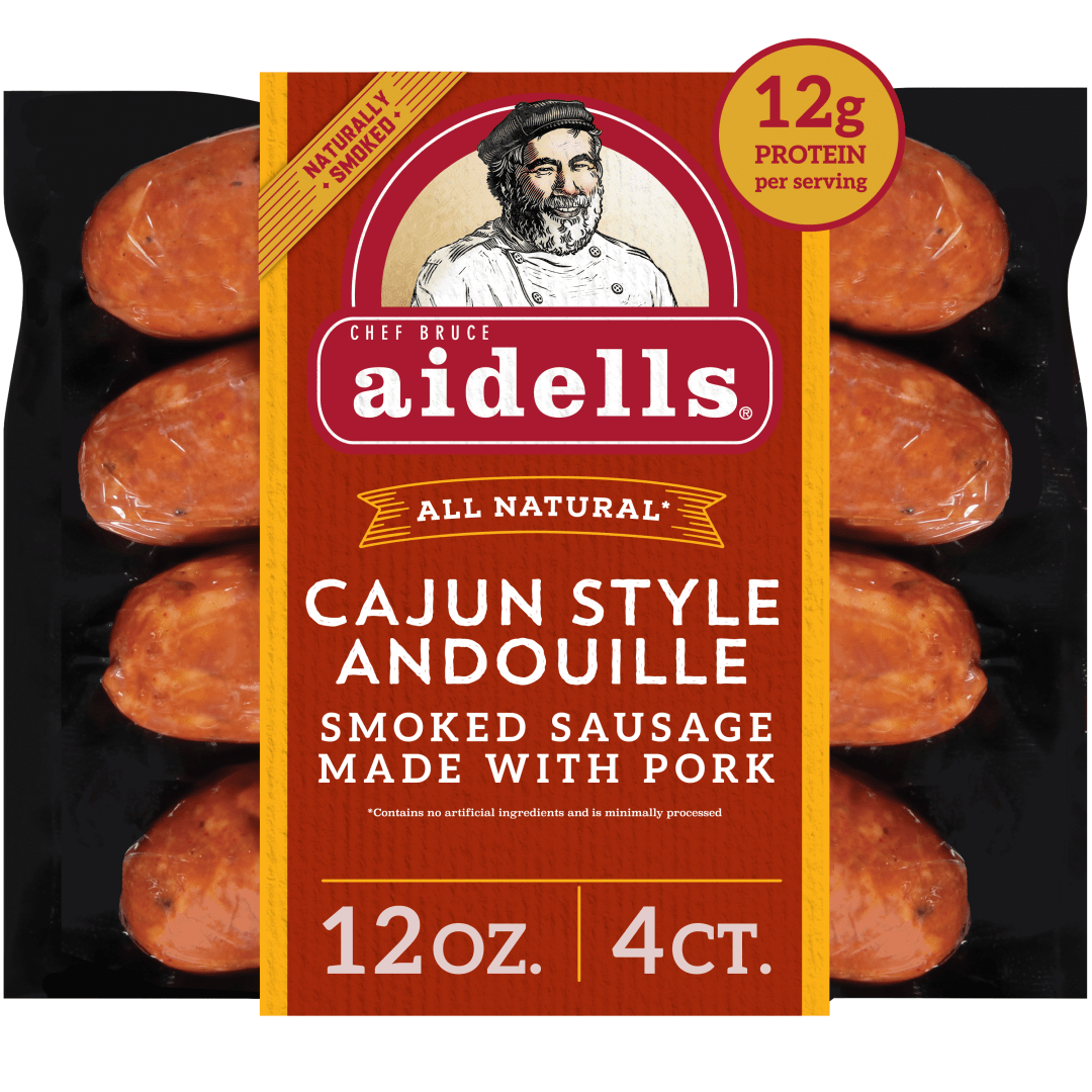 Aidells® Smoked Pork Sausage, Cajun Style Andouille, 12 oz. (4 Fully Cooked Links)