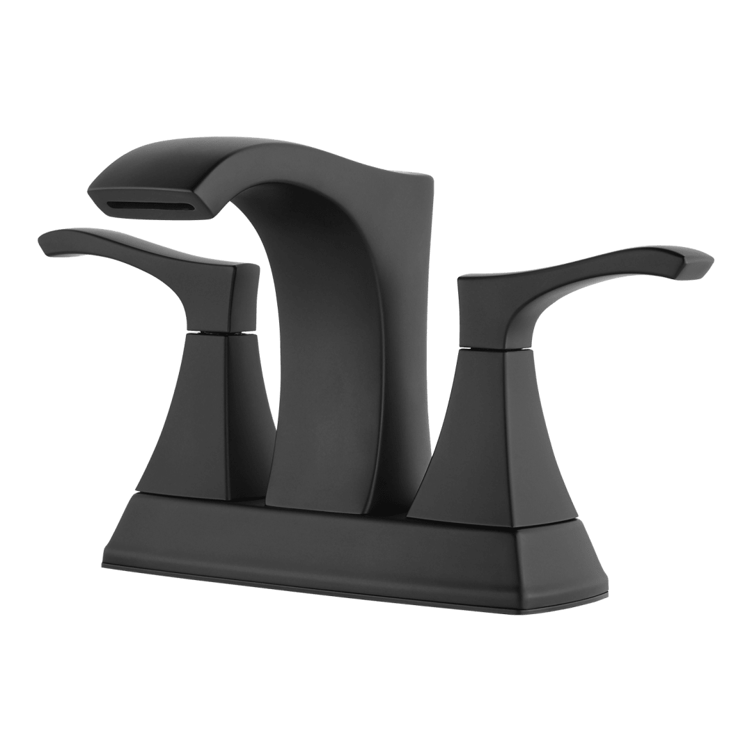 Venturi 2-Handle 4" Centerset Bathroom Faucet in Matte Black
