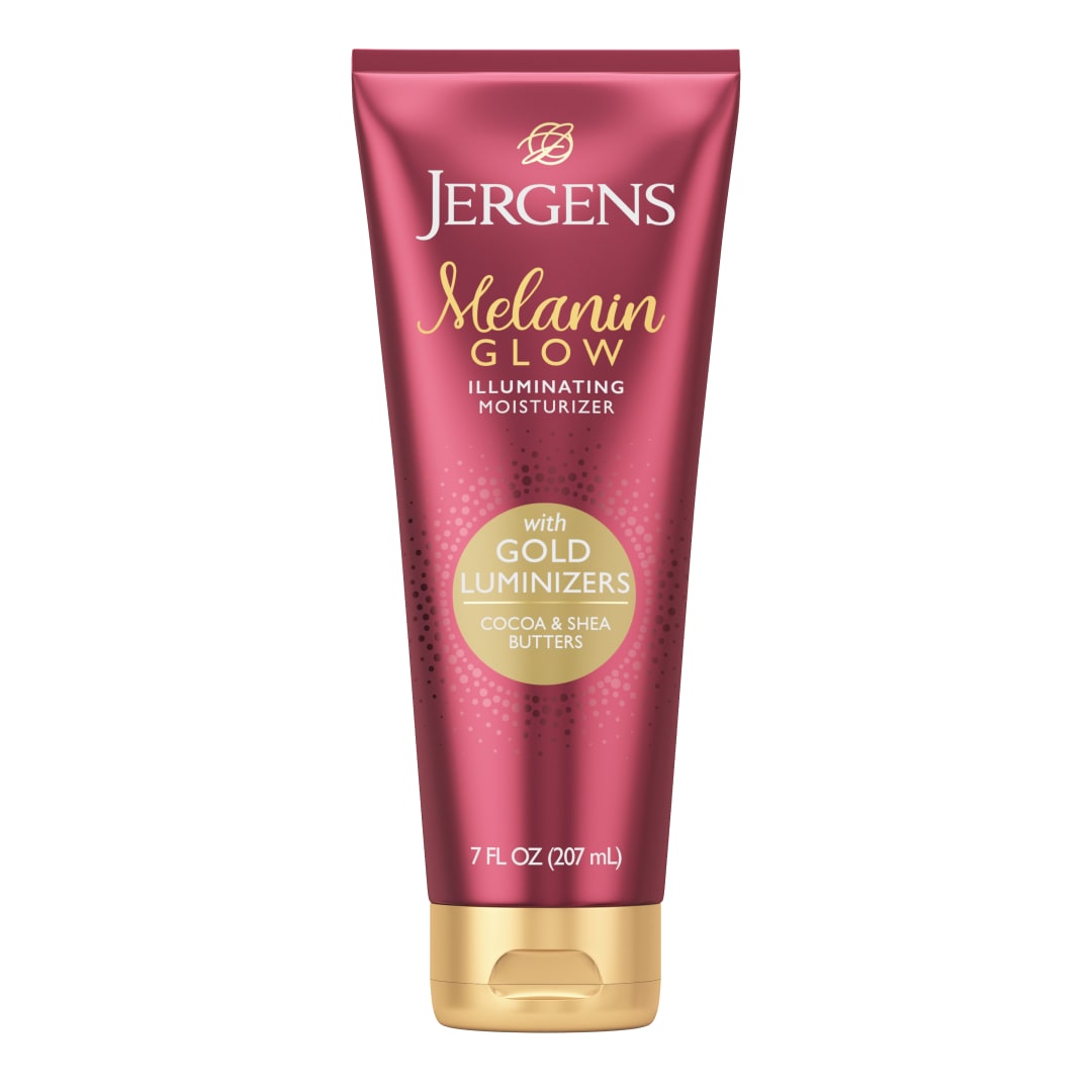 Jergens Melanin Glow Illuminating Moisturizer, Gold, 7 fl oz