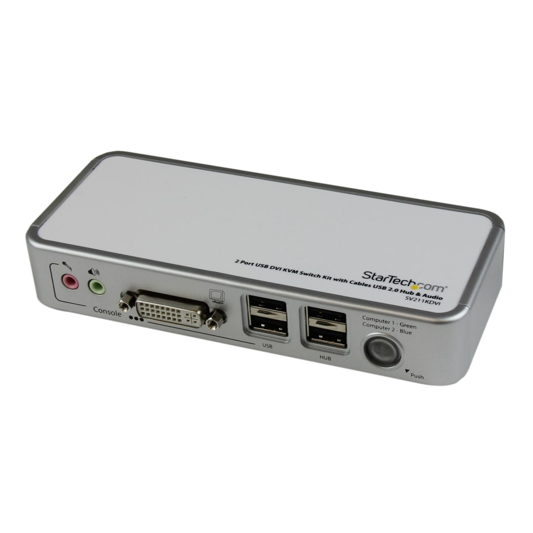 2 Port USB DVI KVM With Cables