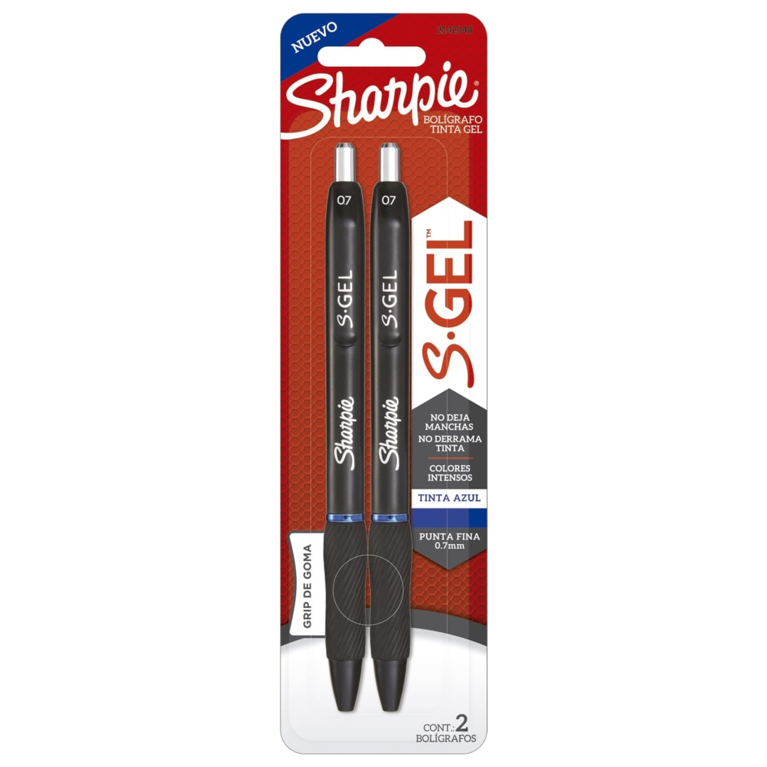 SHARPIE GEL 0.7MM 2CT BLUE
