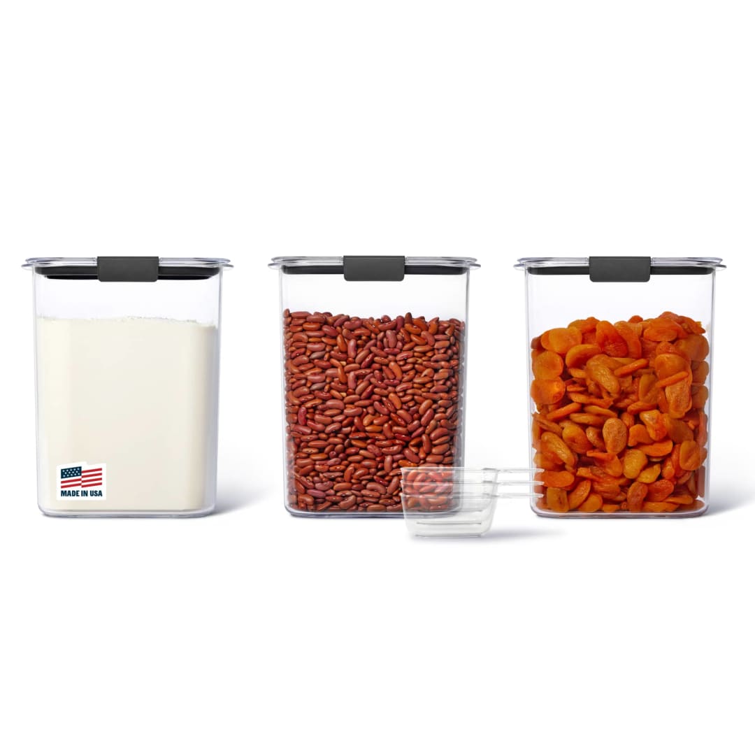 Rubbermaid® Brilliance® Pantry 3 Piece Set, Clear and Airtight Food and Pantry Storage Containers