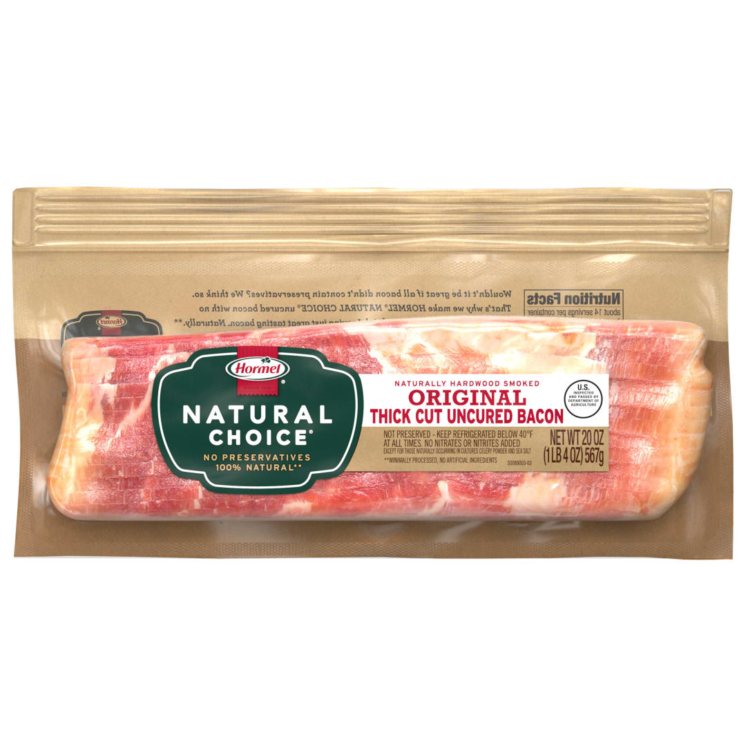 HORMEL NATURAL CHOICE Original Thick Cut Uncured Bacon