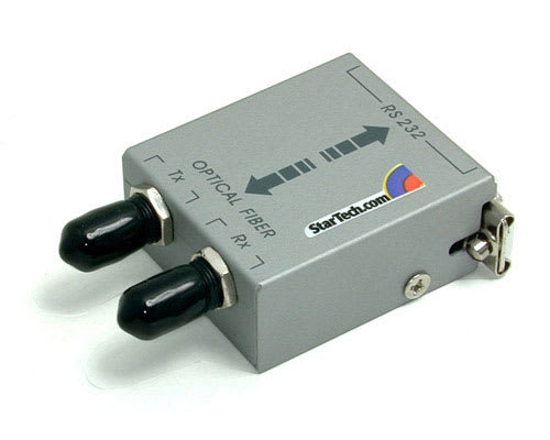 RS-232 to ST Fiber Media Converter Line Driver - 2km
