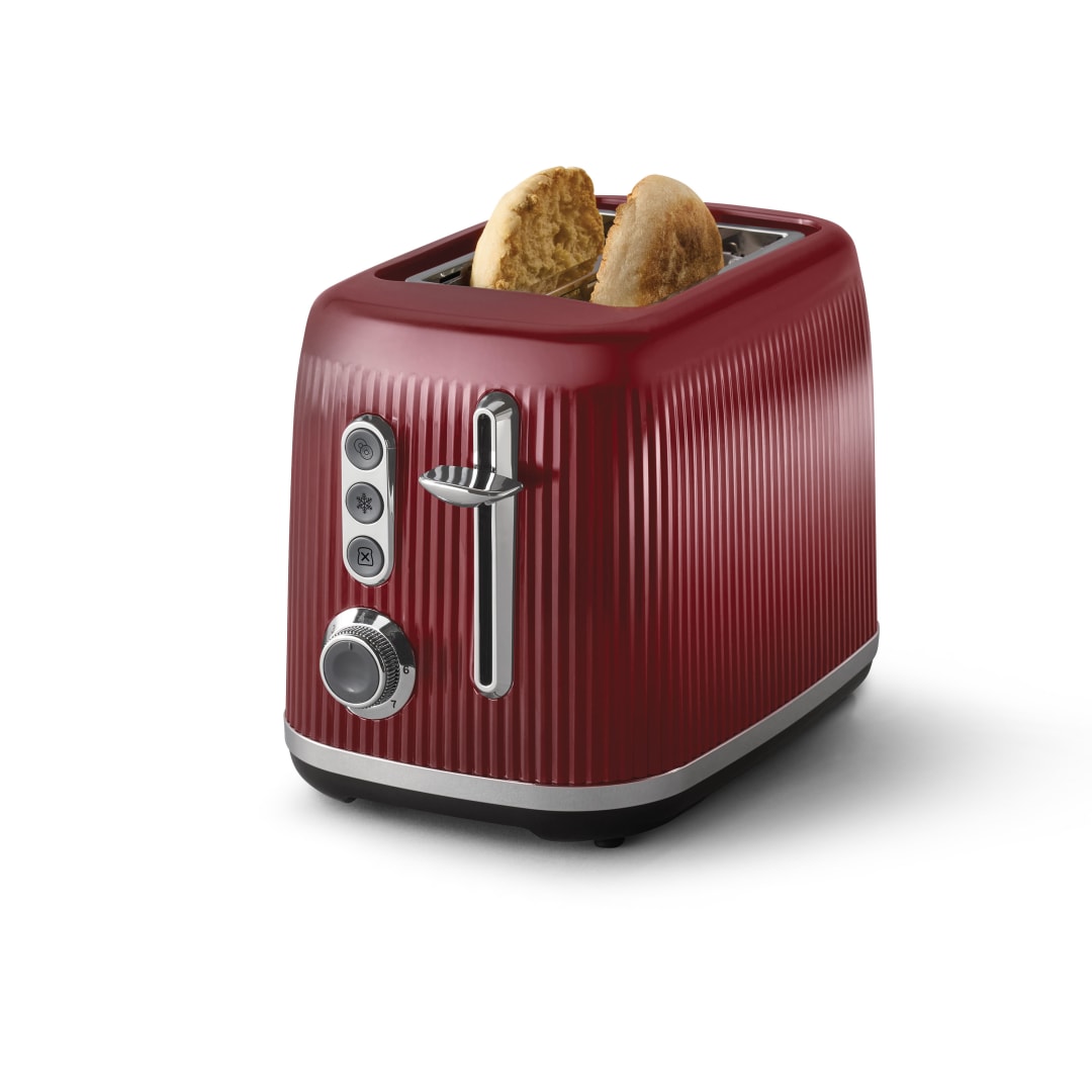 Oster® Retro 2-Slice Toaster with Quick-Check Lever, Extra-Wide Slots, Impressions Collection, Red