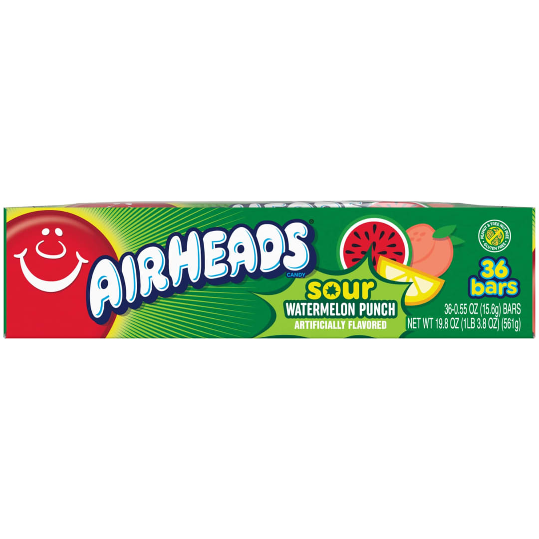 Airheads Sour Bars Watermelon Punch Singles - 36 Pack