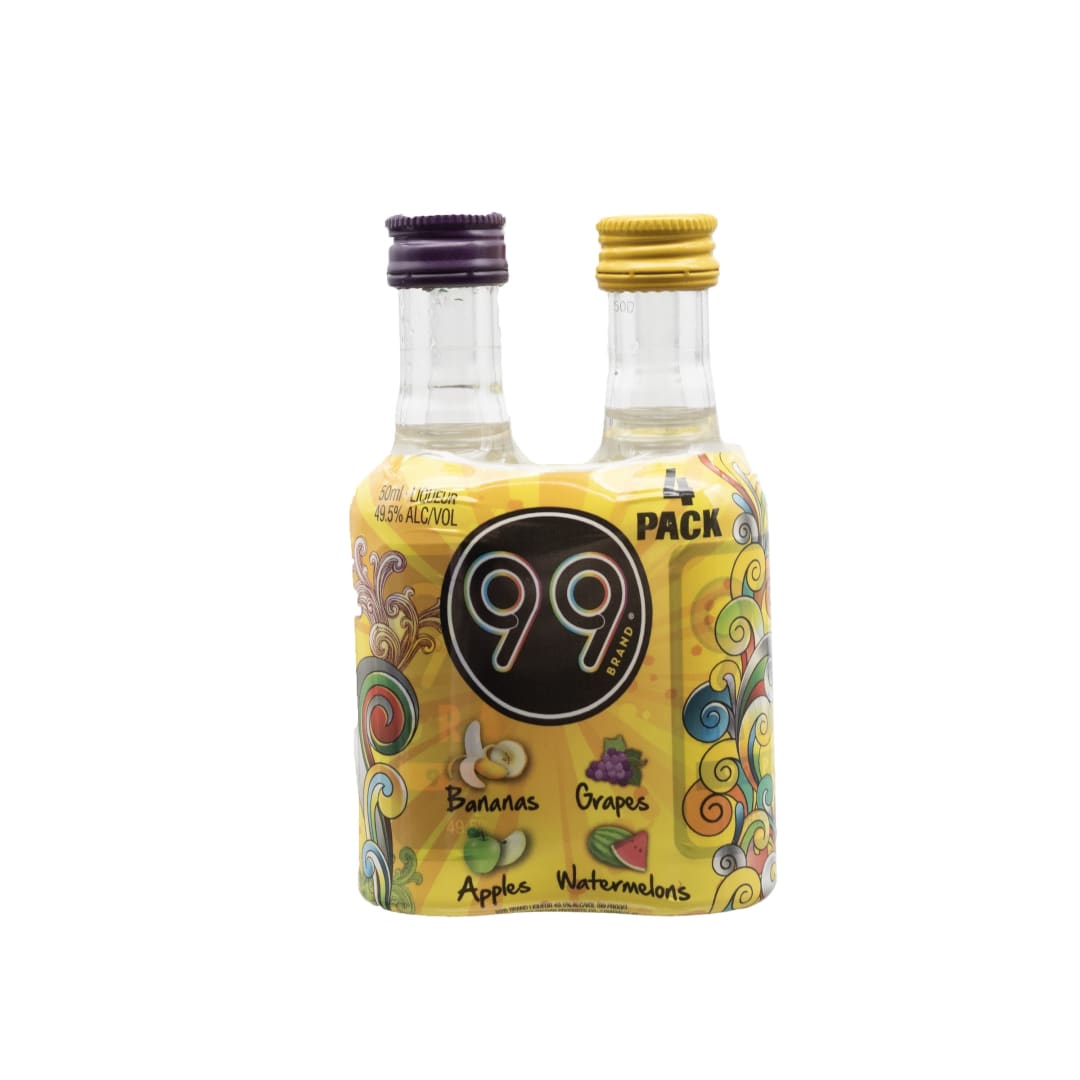 99 Brand Variety Fruit Liqueur 4 Pack 50ml 99 Proof