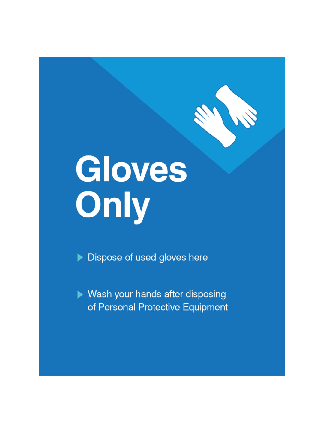  WASTE WATCHER - Sign - Gloves Only - Blue