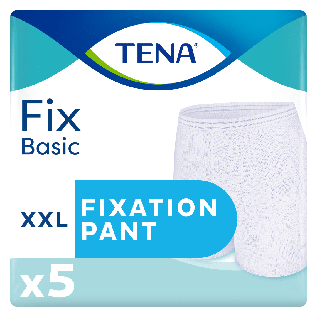 TENA Fix Basic – Reusable Fixation Pants for Secure Pad Placement with Seamless Design, Flexible Leg Openings &amp; Washable up to 25 Times - 2X-Large, Pack of 5