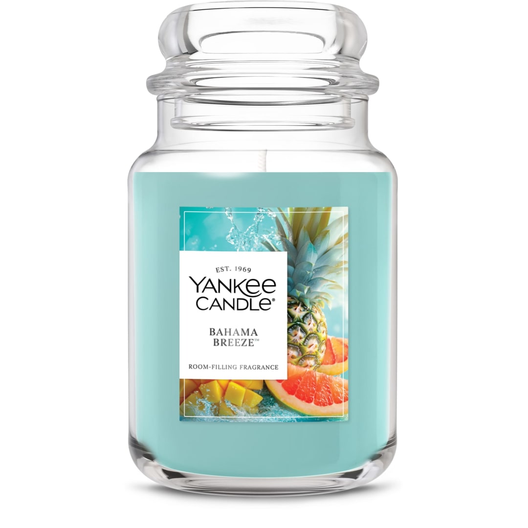 Yankee Candle® Bahama Breeze Scented Candle, 22oz Large Jar with up to 150 Hour Burn Time, Great for gifting, Birthdays