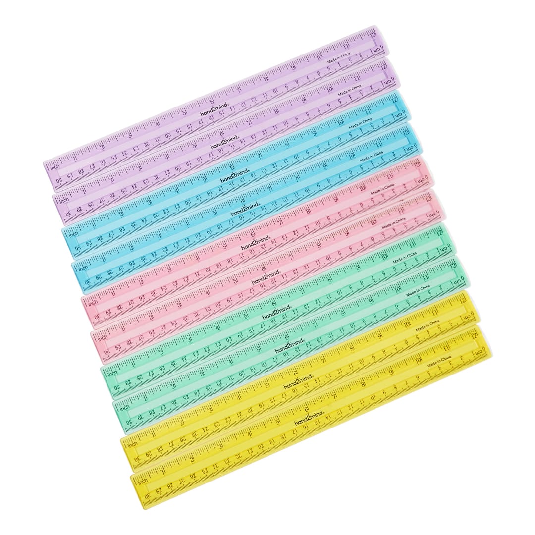 RULER, SHATTERPRF TRANS SET/10