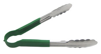 SEP-10GN - SCALLOP TONG 10" W/PVC HDL GN