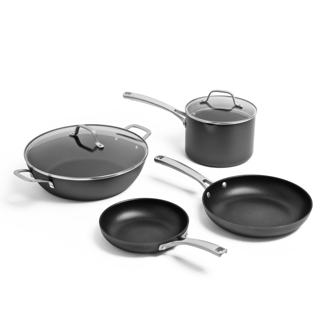 Calphalon® Classic™ Hard-Anodized Nonstick Cookware Kitchen Essentials Set, 6 Piece Pots and Pans Set