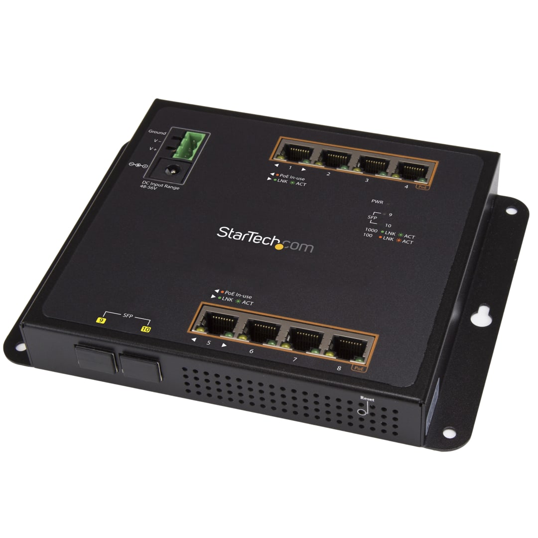 GbE Switch 8 Port PoE plus 2 SFP Pts Managed
