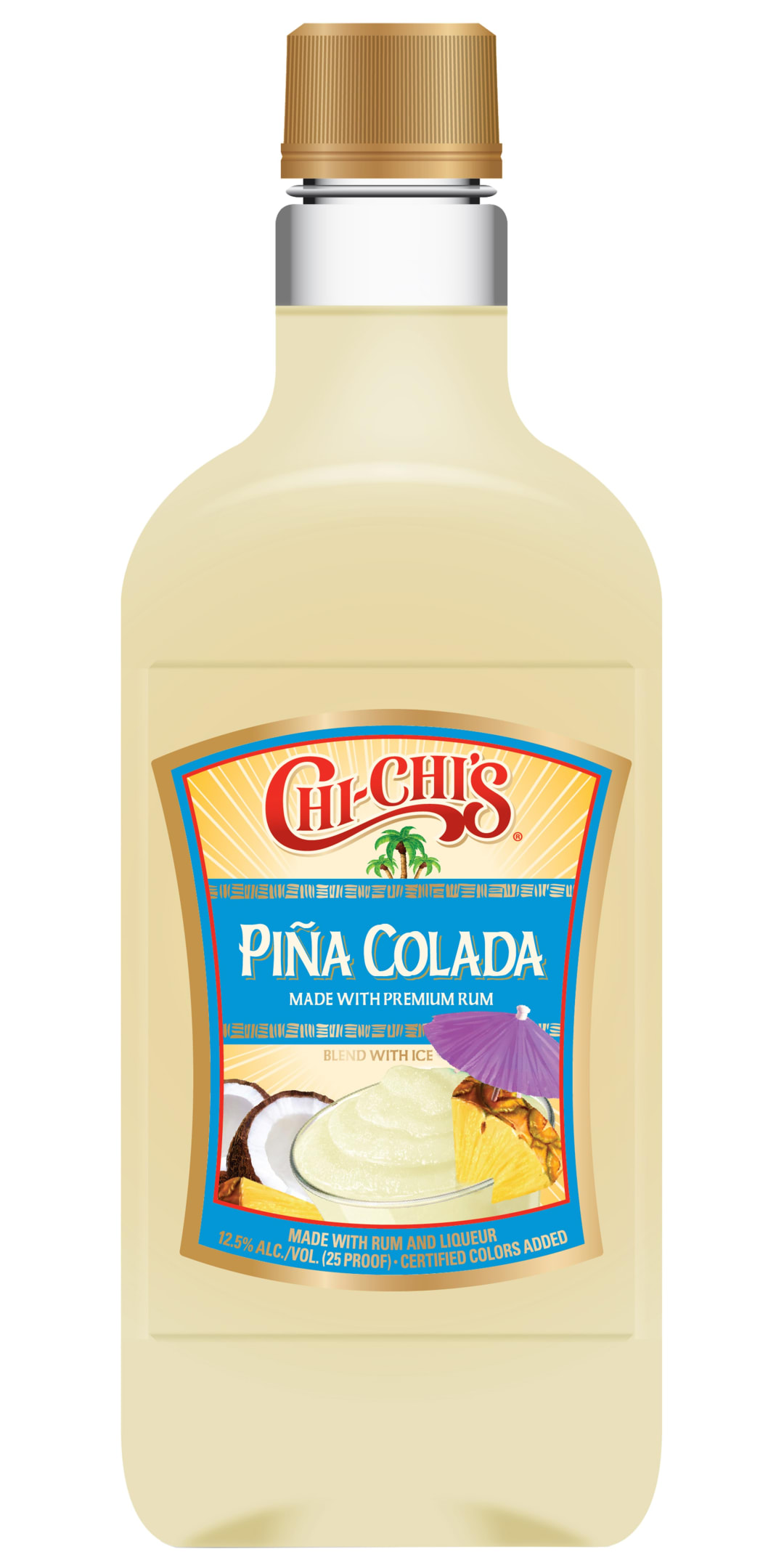 Chi-Chi's Pina Colada Cocktail 750ml Traveler Bottle 25 Proof