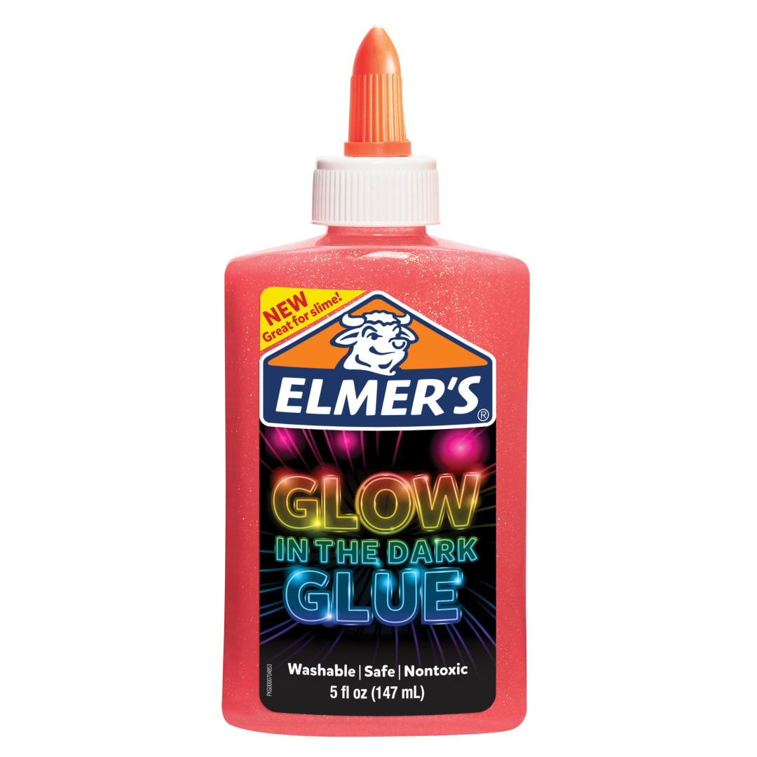 Elmer’s Glow-in-the-Dark Liquid Glue, Washable, Pink, 5 Ounces, Great for Making Slime