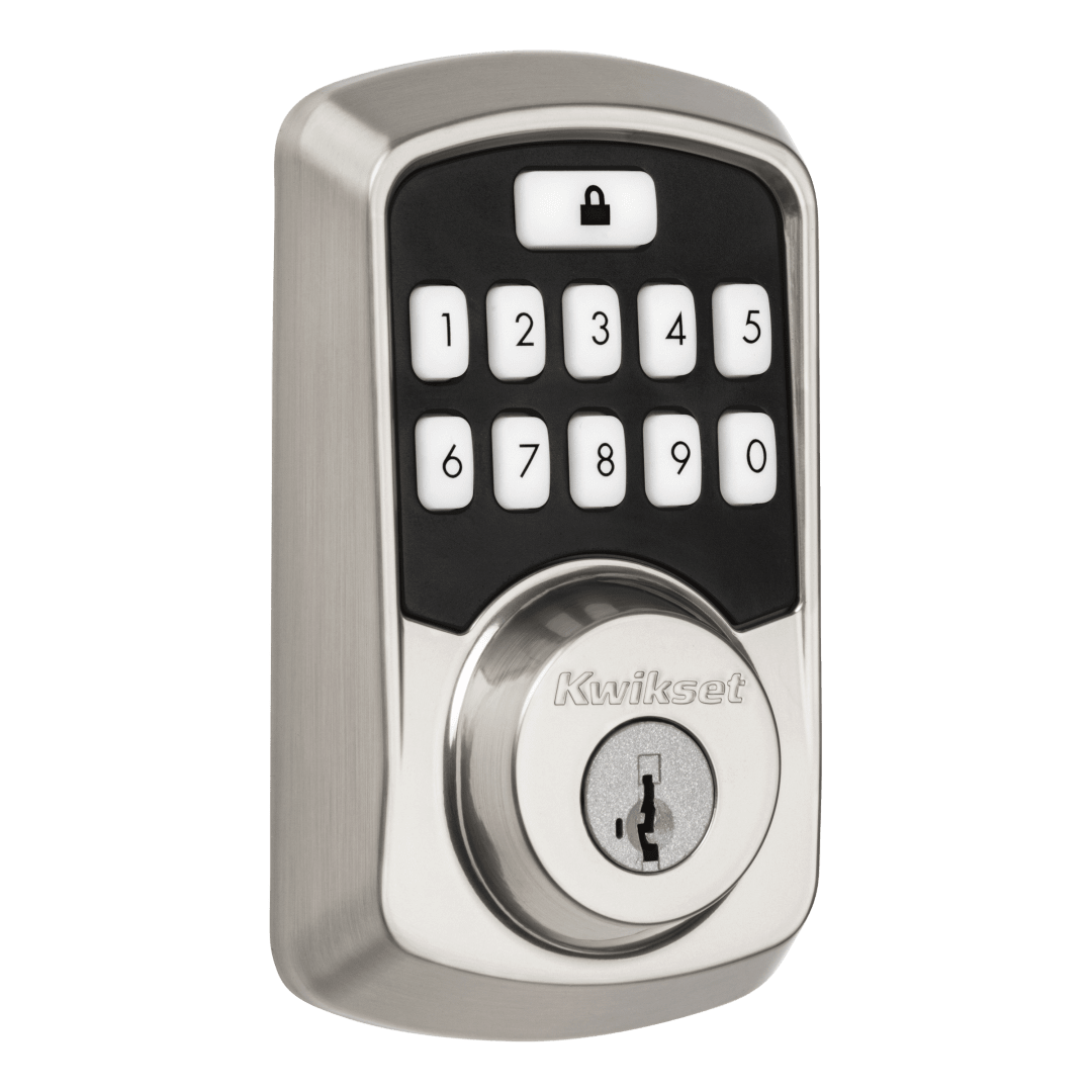 AURA Bluetooth Keypad Smart Lock featuring SmartKey Security™ in Satin Nickel