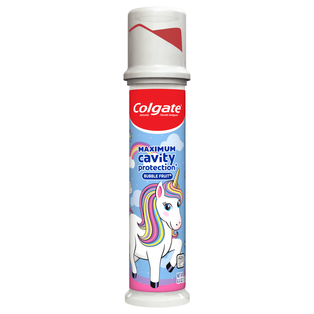 Colgate Unicorn Kids Cavity Protection Toothpaste Pump with Fluoride, ADA Accepted, Ages 6+, Bubble Fruit, 4.4 ounces (6 Pack)