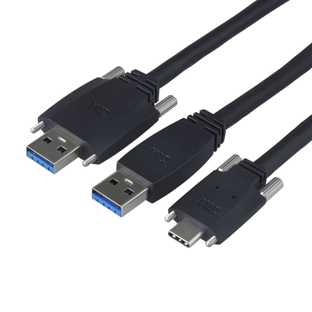 3M™ USB3 Vision Industrial Camera Kabelgarnitur, Serie 1U30A-TC, 1U30A-TC2-SA1-500, Schwarz, 5 Stück / Karton