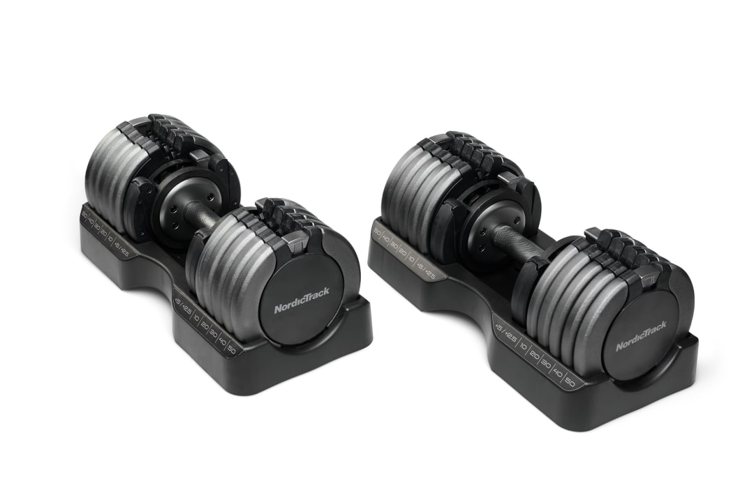 55 lb Select-A-Weight Dumbbell Set