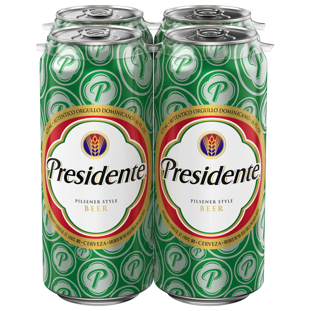 Presidente® Pilsener Style Beer, 4-16 fl. oz. Cans