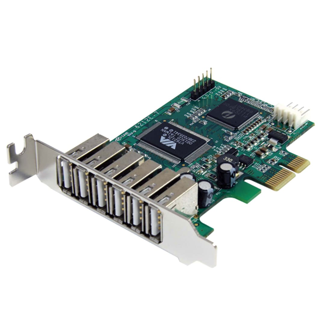 Hi-Speed USB 2.0 7 Port PCIe USB Card Adapter - LP