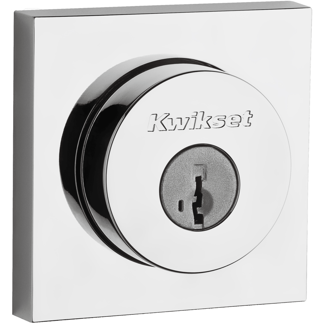 159 Square Deadbolt, Keyed Both Sides, featuring SmartKey Security™ in Polished Chrome