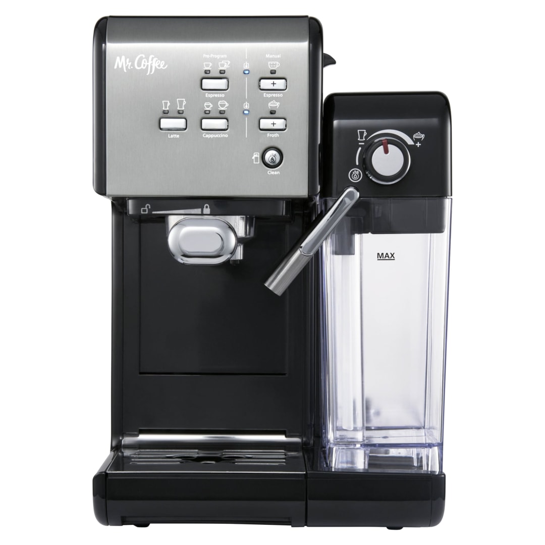 Mr. Coffee® One-Touch CoffeeHouse Espresso and Cappuccino Machine, Dark Stainless