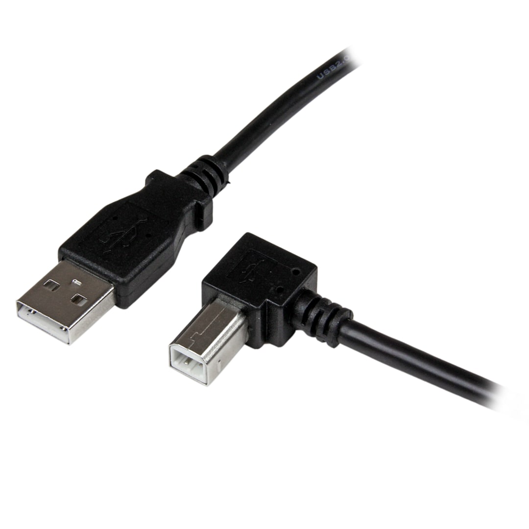 1m USB 2 0 A to Right Angle B Cable M M