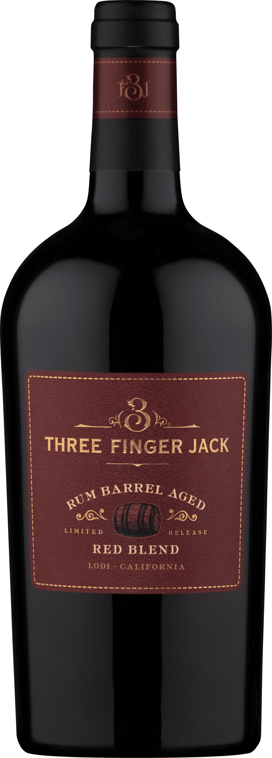 Three Finger Jack Rum Barrel Aged Red Blend, Lodi, California, Red Wine, 750ml