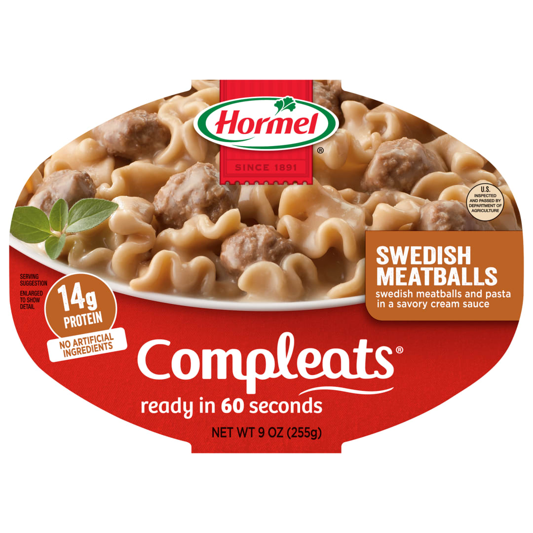 HORMEL COMPLEATS Swedish Meatballs with Pasta in a Cream Sauce