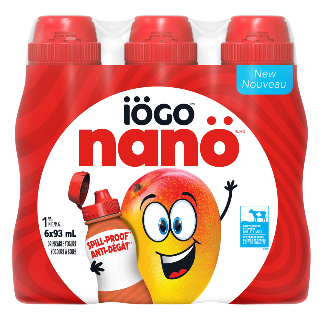 iÖGO nanö Drinkable Mango Yogurt 1%, 4x90g