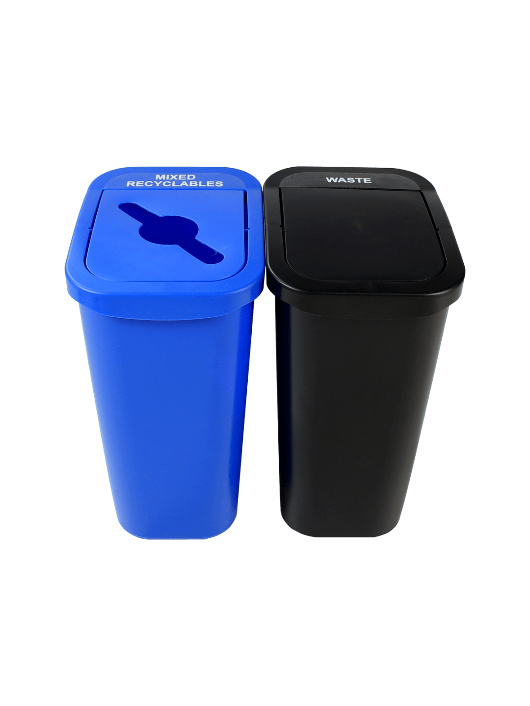  BILLI BOX - Double - Kit - 10 G - Mixed Recyclables-Waste - Mixed-Swing - Blue-Black