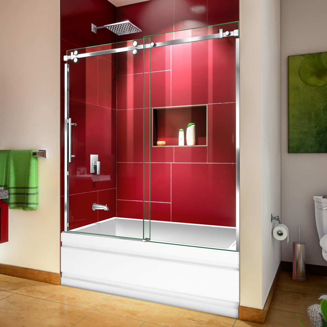 DreamLine Enigma Sky 56 - 60 inch W x 62 inch H Frameless Sliding Tub Door