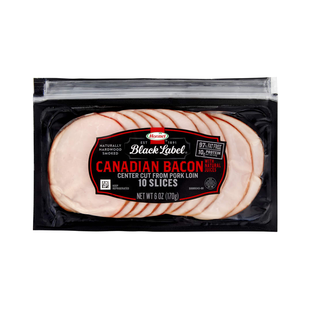 HORMEL BLACK LABEL Thin Cut Canadian Bacon