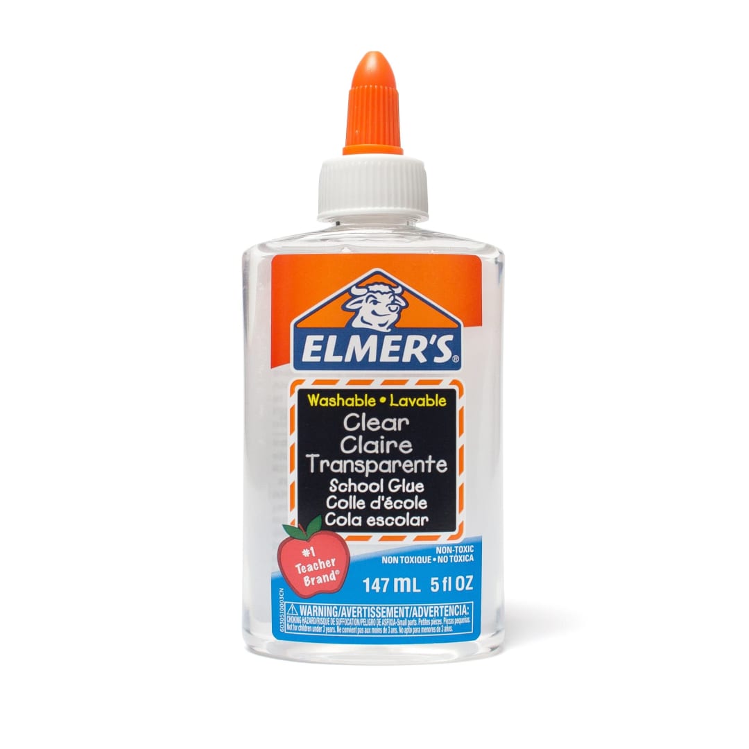 Elmer's Liquid School Glue, Clear, Washable, 5 Ounces, 8 Count - Great for Making Slime