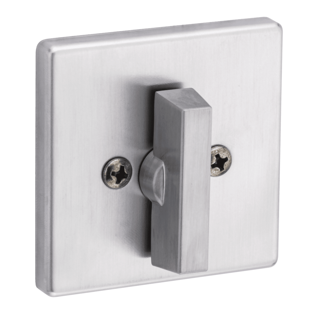 663 Unkeyed Square Deadbolt in Satin Chrome