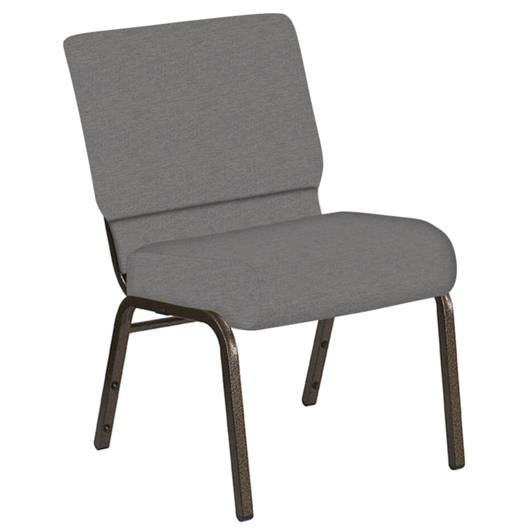 21''W Church Chair in Ravine Granite Fabric - Gold Vein Frame