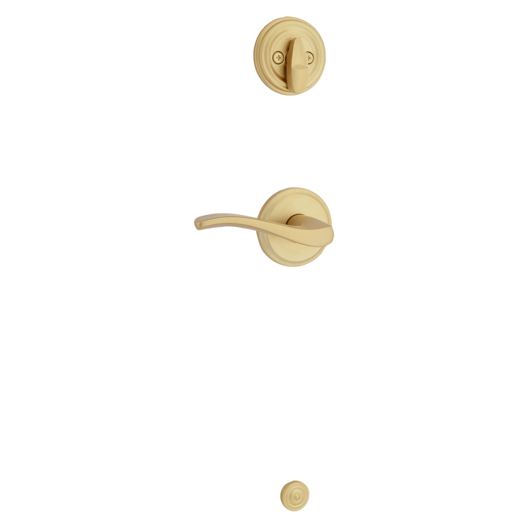 966 Single Cylinder Interior Pack w/ Right-Handed Sedona Lever for 687 &amp; 800 Series Handlesets in Satin Brass