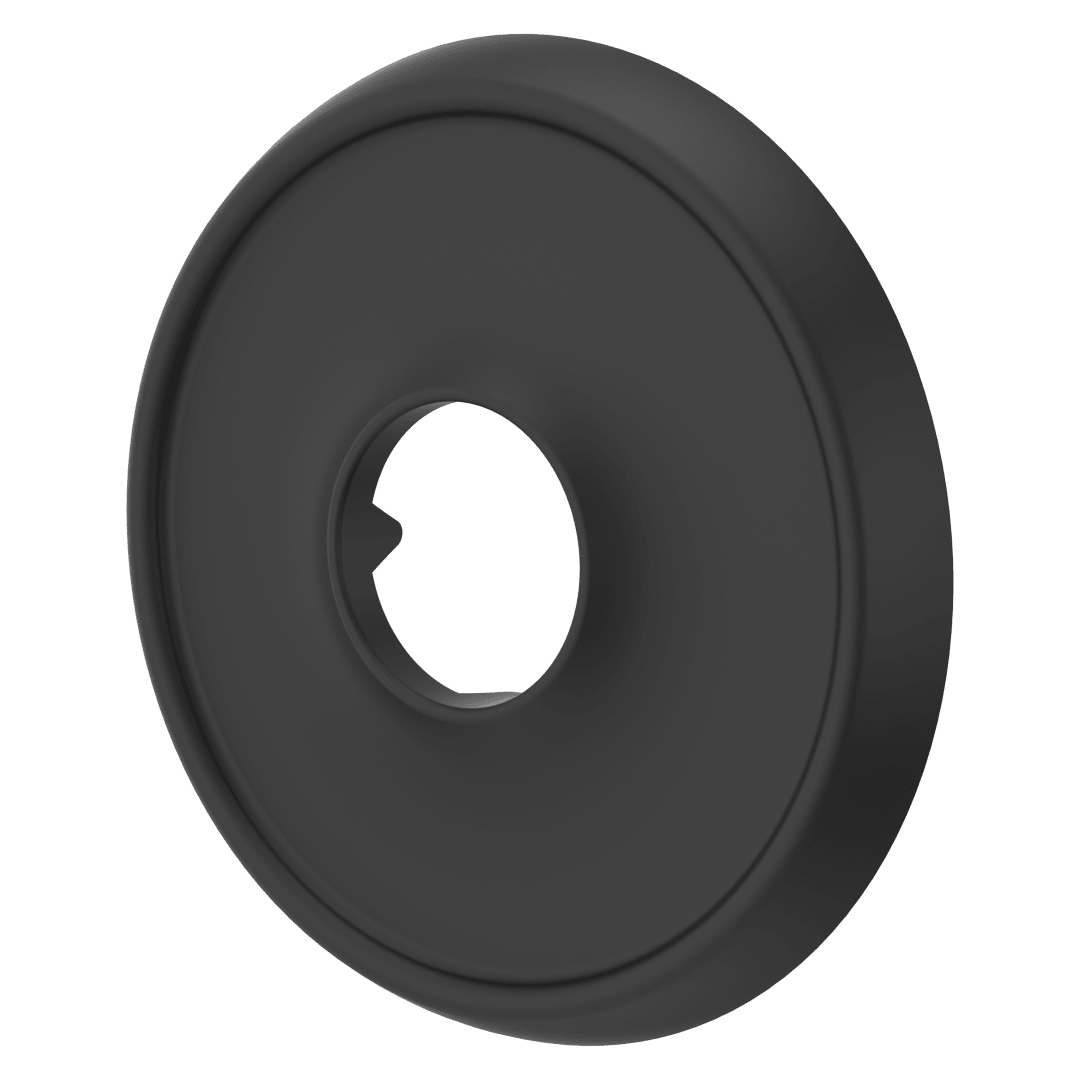 Transitional Round Shower Arm Flange in Matte Black