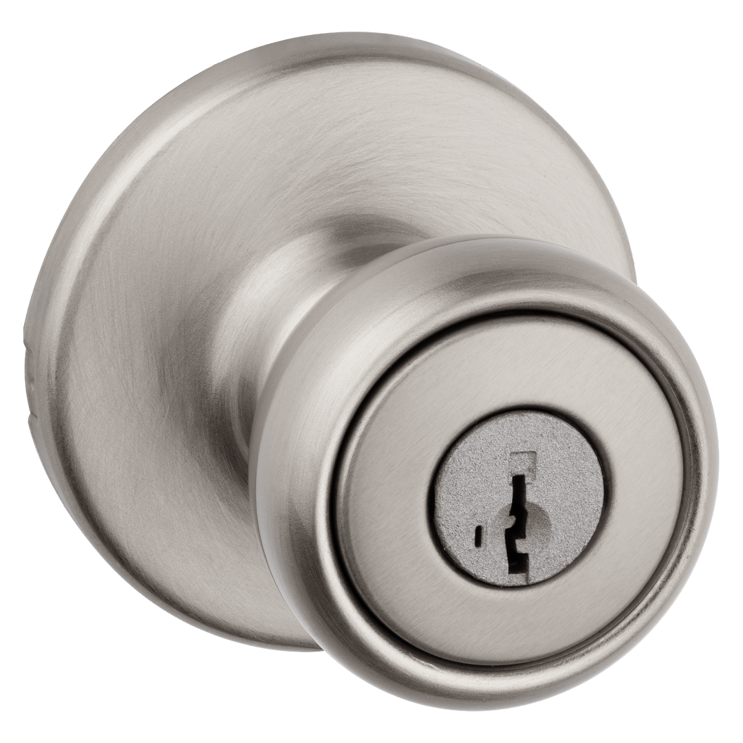 Tylo Keyed Entry Knob featuring SmartKey Security™ in Satin Nickel
