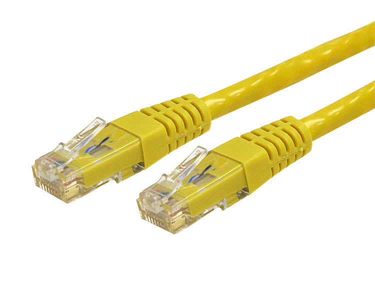 2 ft Yellow Molded UTP Cat6 Patch Cable