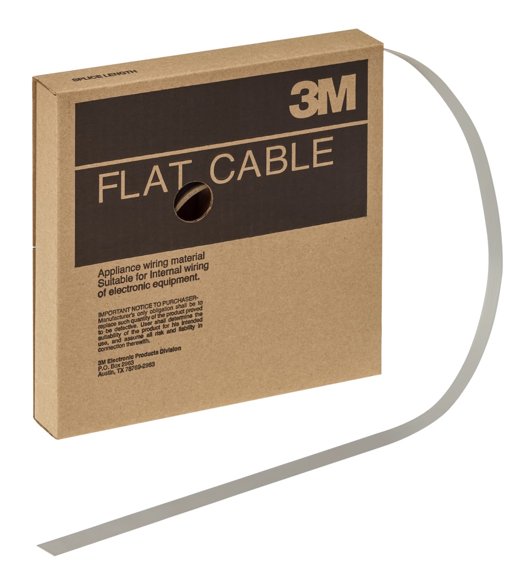 3M™ 3749/26, Flachbandkabel, 26-polig, 3749 Serie, Massivleiter, 0,635 mm, Grau, 30,5 m/Rolle