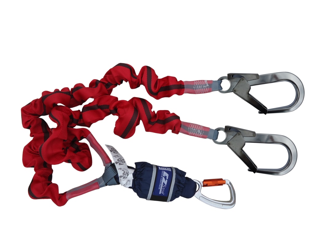 3M™ DBI-SALA® EZ-Stop™ Şok Emicili Lanyard, 1246564, Elastik Dokumalı, Çift Ayaklı, Kenar Testli, 2,00 m