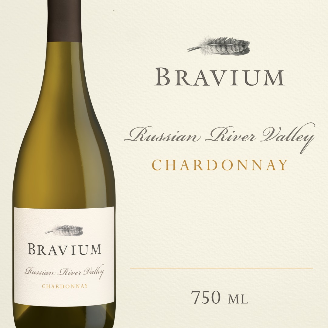 Bravium Russian River Valley Chardonnay White Wine, 750mL Wine Bottle
