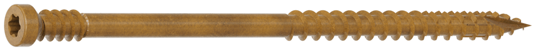 Simpson Strong-Tie FT07300MB Finish Trim Screw — #7 x 3 in. T10, Trim-Head, Quik Guard®, Tan (1750-Qty)