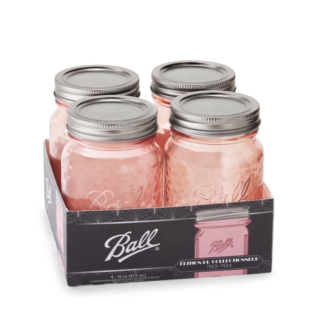 Ball® Rose Vintage Regular Mouth 16oz. Pint Canning Jars, 4 Pack